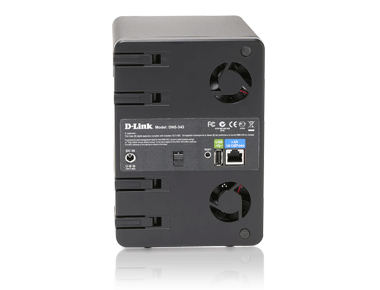 DNS-343 Back View