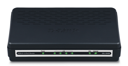 D-Link DSL-2540B ADSL2/2+ Modem with 4-Port Ethernet Router