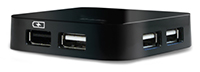 D-Link DUB-H4 Side Angle View
