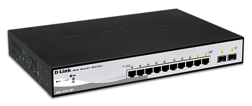 D-Link DGS-1210-10P Web Smart 8-Port Gigabit PoE Switch with 2