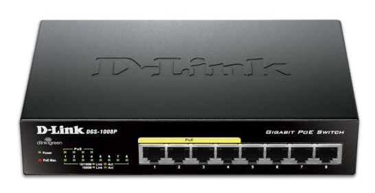 8-Port Gigabit Ethernet PoE+ Switch