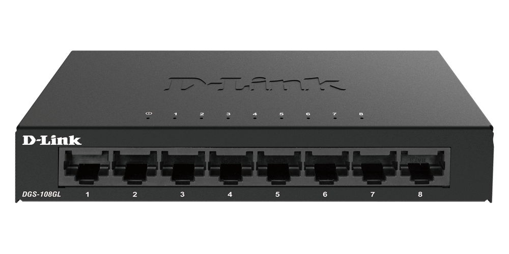 8-Port Gigabit Ethernet PoE Switch with Metal Casing, Desktop or Wall Mount