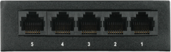 D-Link Go-SW-5GE Rear View