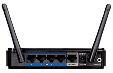 D-Link DIR-615 Back View
